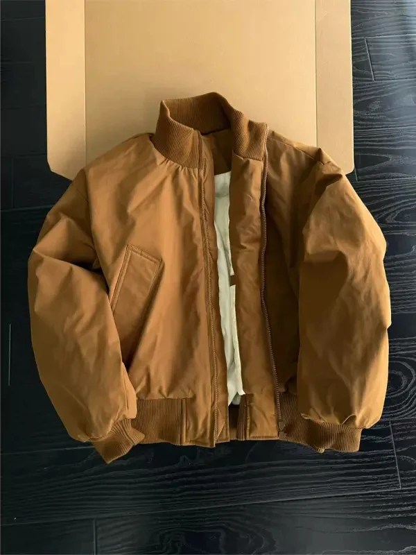 

Мужская зимняя куртка-бомбер Browan с воротником-стойкой, модная, высококачественная, из хлопка, с наполнителем из белого пуха, для работы и повседневной носки