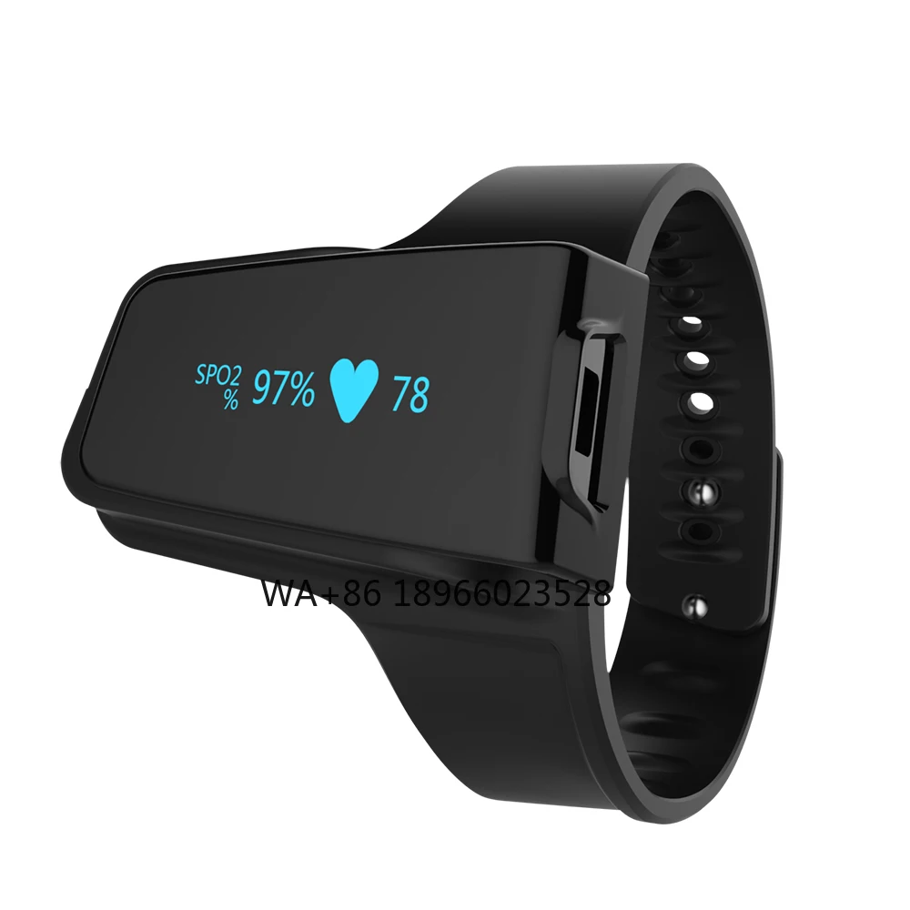 Checkme O2 Max Spo2 Fitness Watch With Heart Rate Sleep Bluetooth 4.0 Pulse Oximeter Sound Alarm