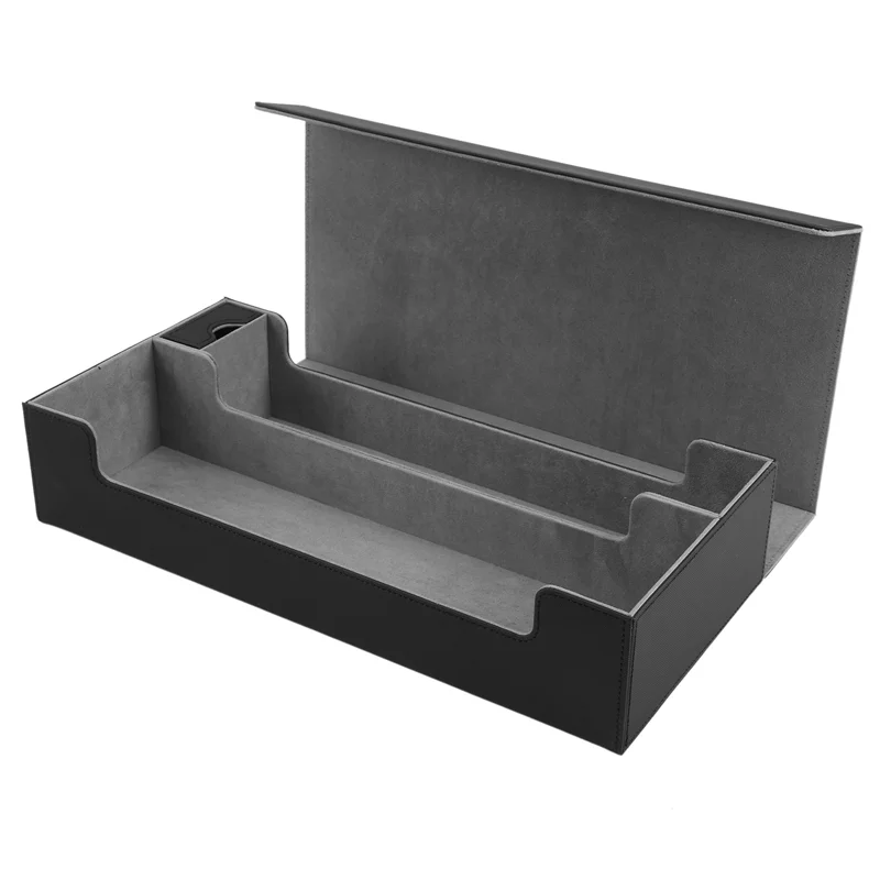 

VO-Super Hive 550+ Monocolor Cards Deck Box Leather Board Games Cards Deck Case For MTG Trading Card Games TCG Black