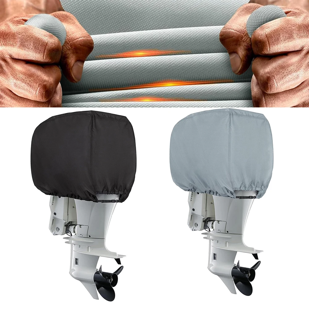For Mooring For Off-season Storage for outboard Motor Cover Motor Shield Double-stitched Seams Seam-sealing Tape Elastic Hem