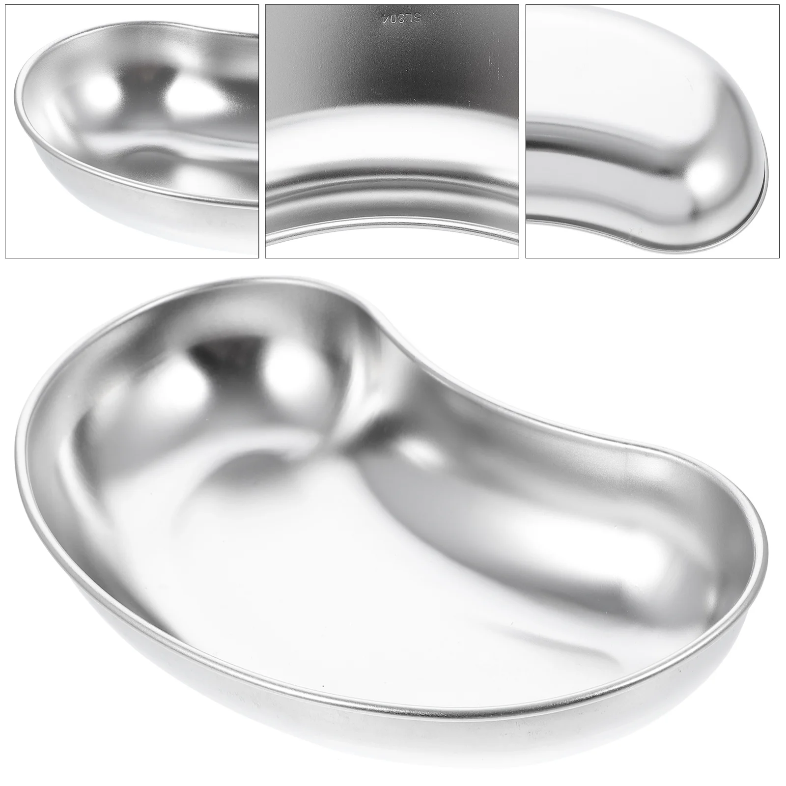 Anti-iodine Stainless Steel Curved Plate Hand Tool Tray Container Clinical Kidney Trays Instrument Surgical