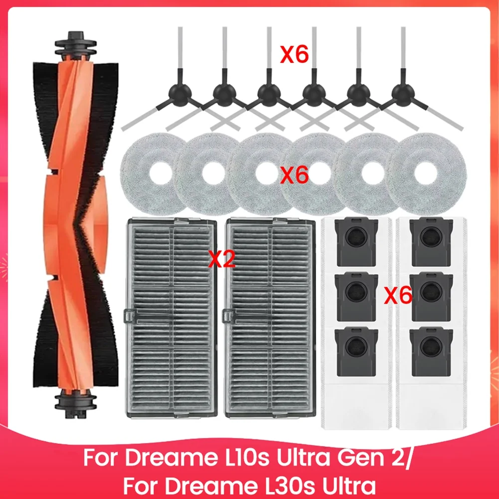 A97G для Dreame L10s Ultra Gen 2/Dreame L30s Ultra Запасные части для пылесоса Основная боковая щетка Hepa-фильтр Швабра Тканевый мешок для пыли