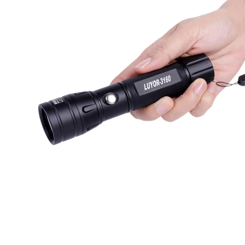2130L Black Light with 3 High-power 365nm UVA LEDs Black Light Flashlight