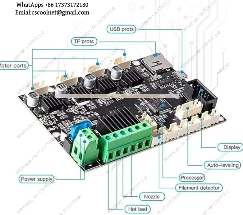 Silent Motherboard V4.2.7 TMC2225 Marlin 2.0.1 For Creality Ender-3 3D Printer