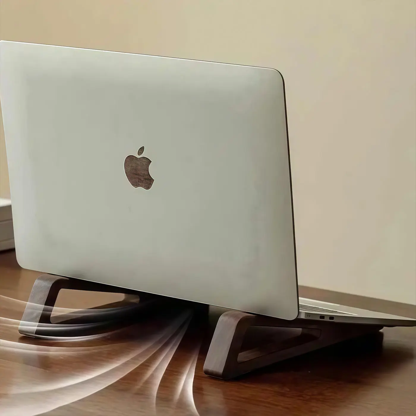 Laptop stand heat dissipation solid wood desktop elevated stand office vertical wooden gaming laptop base bracket