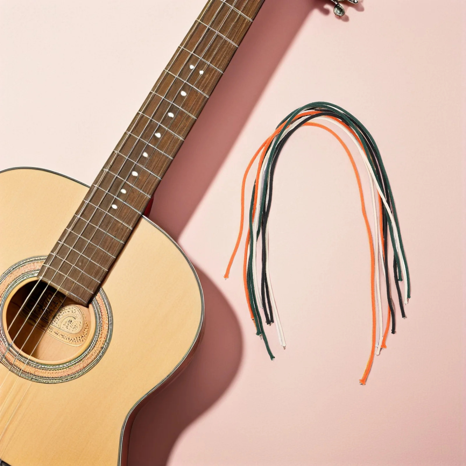 

8Pcs Guitar Wire Pushback Pre-Tinned Copper Waxed Cloth Vintage Style Wiring Electric Bass Guitar Repair Accessories Kit