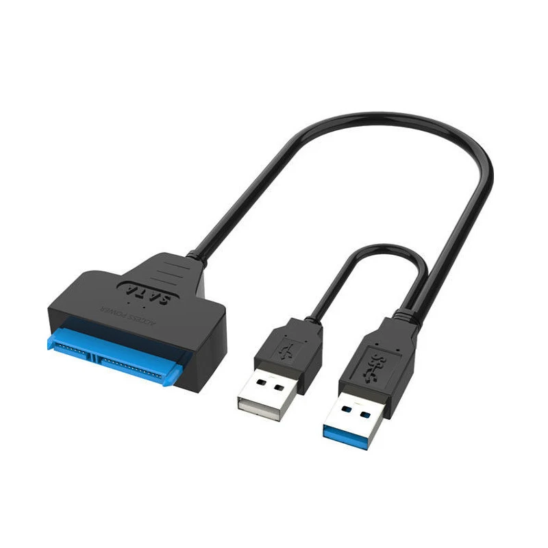 1pc SATA  to USB 2.0 Cable Adapter UP To 6 Gbps 7+15/22 pin For Support 2.5 Inch External SSD HDD Hard Drive Sata III SATA 3