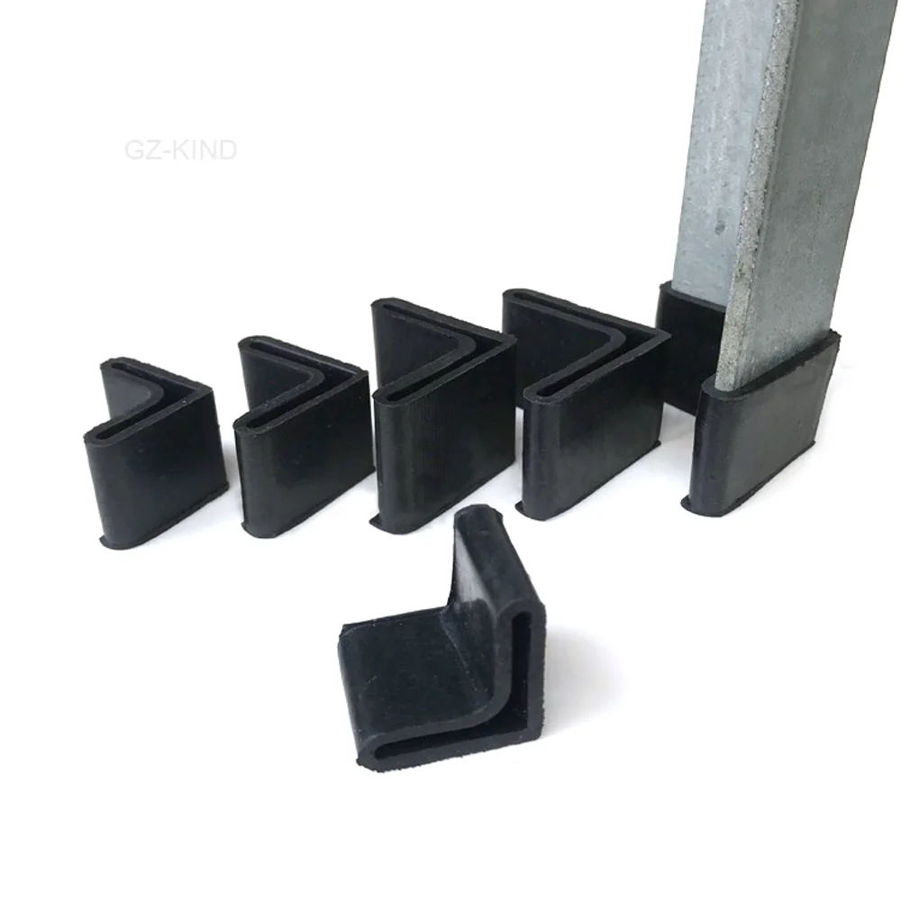 1/2/5/10Pcs Zwart Rubber Hoek Hoek Voeten Pijp Tubing End Cover Caps Cap 25mm 30Mm 35Mm 40 50Mm