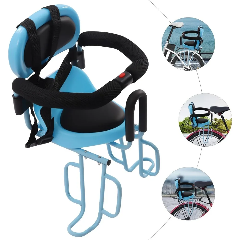 Siège de vélo portable rétractable pour enfants, pliable, monté sur le devant, accessoire de vélo de rêve, adapté à tous les types de vélos