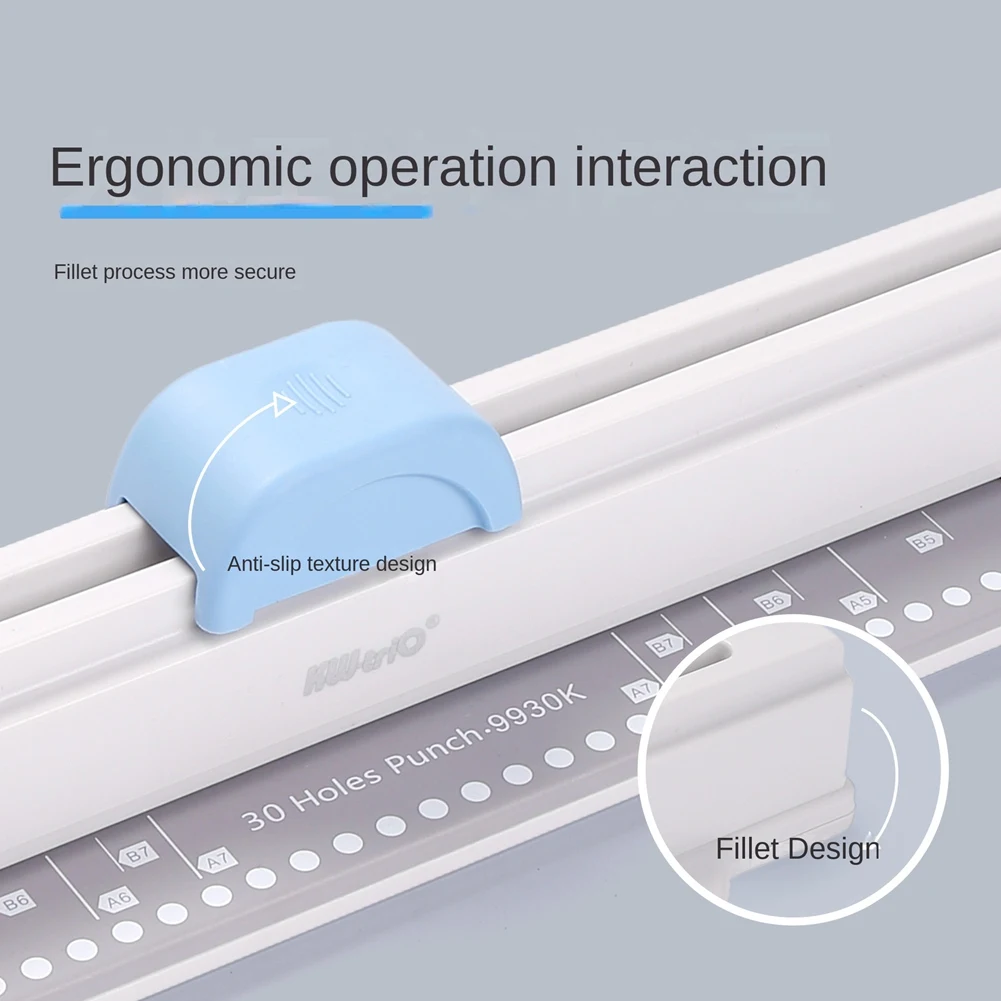 

AAAE 30 Holes Punchersliding Light Duty Paper Punch A4 B5 A5 A6 B6 A7 B7 Large Capacity 5 Sheets Hole Punch Paper Punch