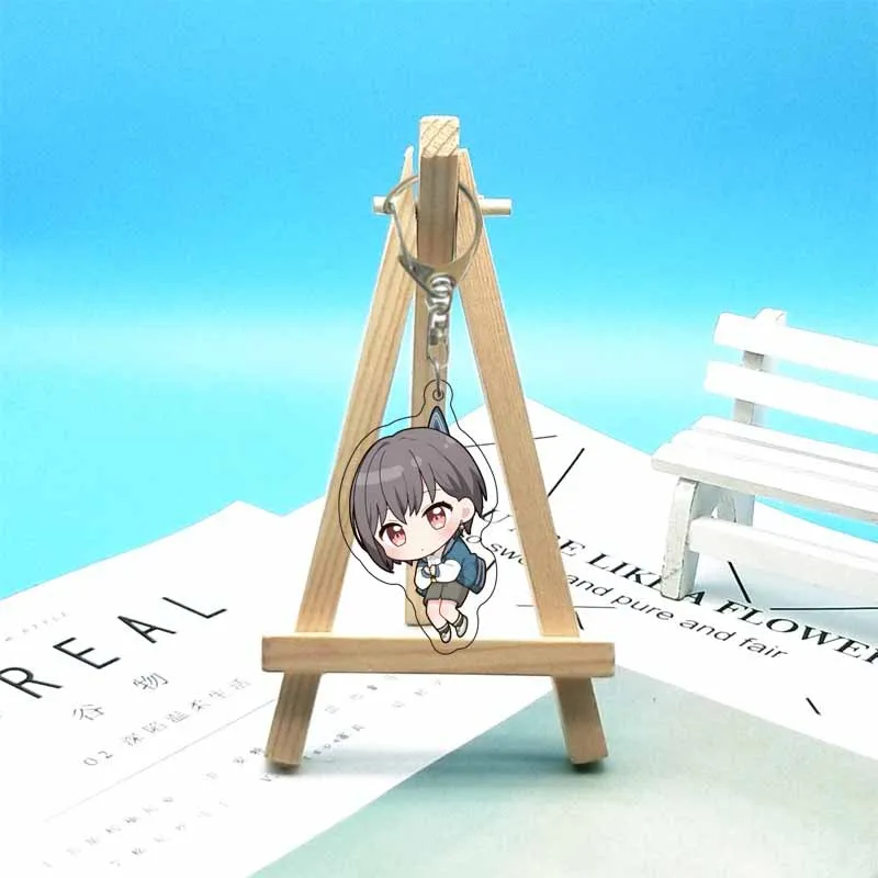 Anime BanG Dream Acrylic Keychain Cartoon Figure Toyama Kasumi Hanazono Tae Ushigome Rimi Pendant Keyring  For Girls Gift 6cm