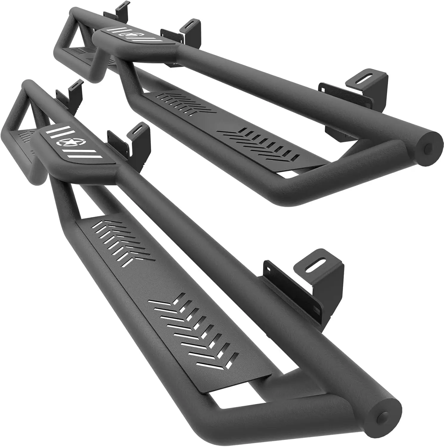 

Two Stairs Running Boards Side Steps Compatible with 2021 2022 2023 2024 2025 Ford Bronco 4 Doors (Not for Sport Model), Nerf Ba