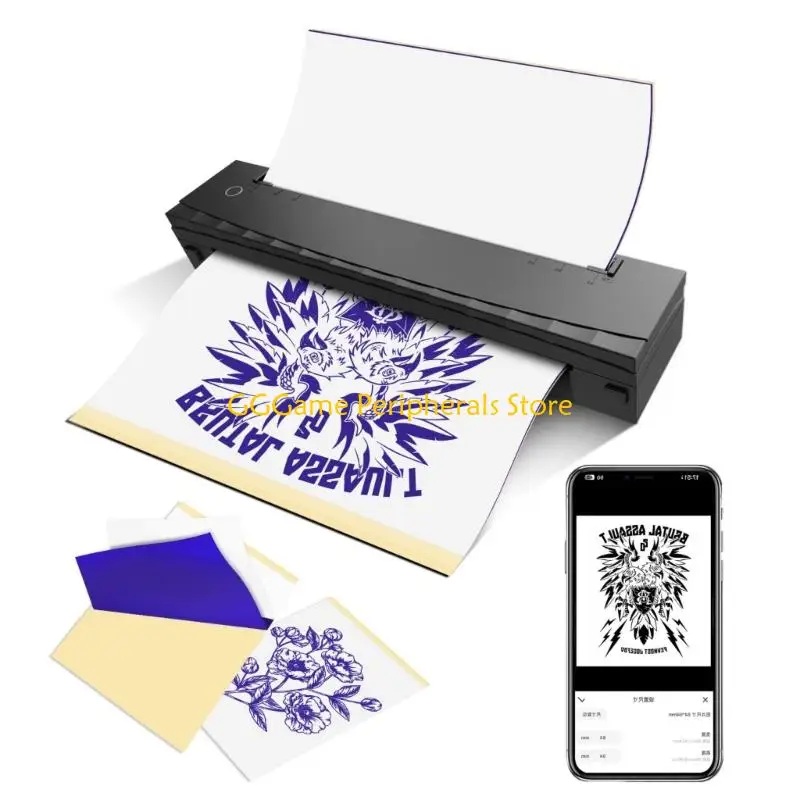 

U55B Rechargeable Thermals Tattooes Printer Wireless Bluetooth-compatible Support Phone Tablets