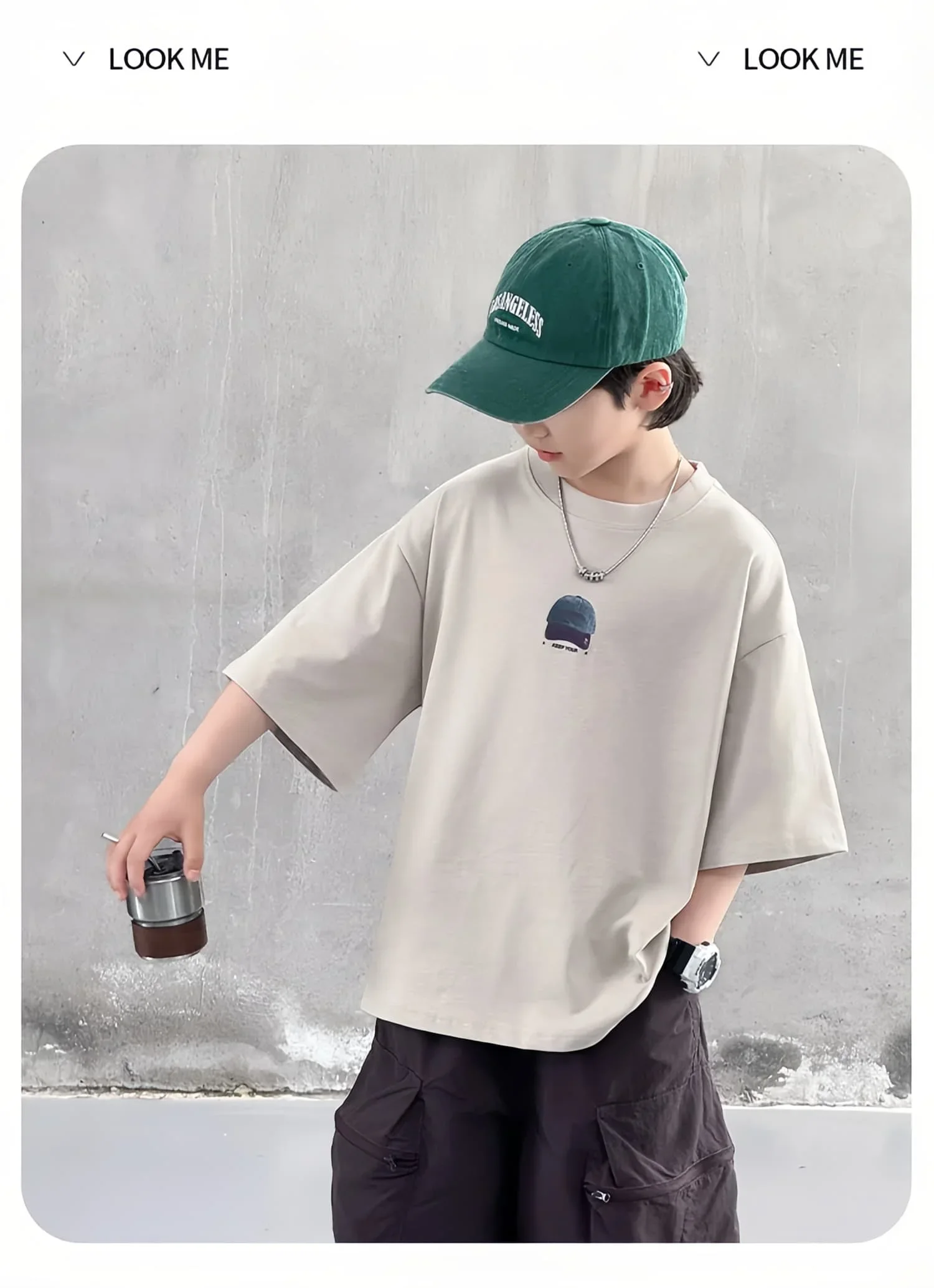 Neues Sommer-Rundhals-T-Shirt - Hochwertiges, elegantes und luxuriöses Kurzarm-Oberteil aus reiner Baumwolle für Kinder – Detail 14