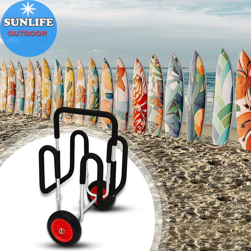 Kayak, surfboard, canoe, dinghy, trailer, two-wheeled trolley, foldable stand