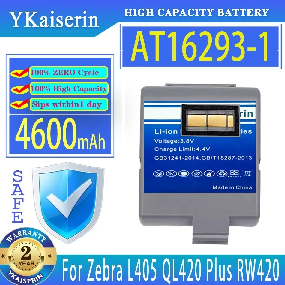 

Printer Battery AT16293-1 QL420 4600mAh For Zebra L405 QL420 Plus RW420 RW420 EQ AK17463-005 CT17102-2