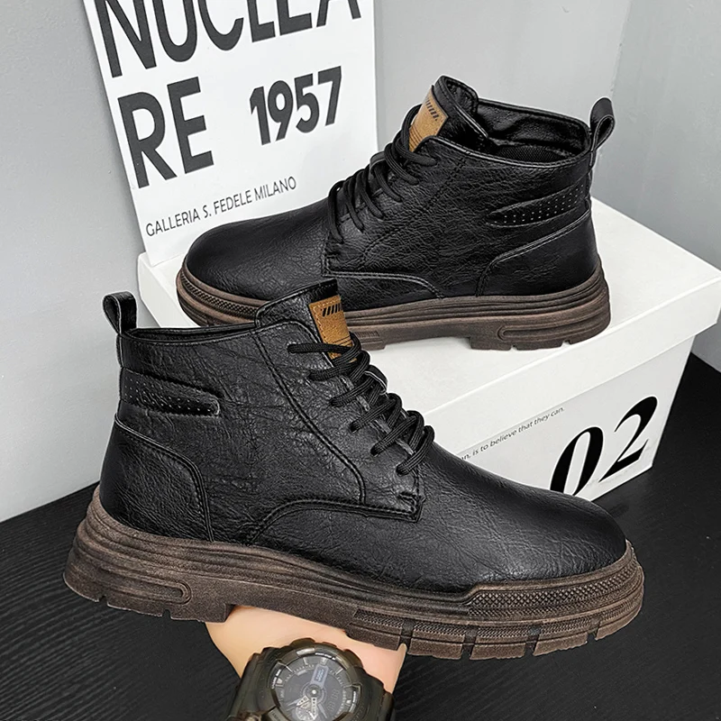 

Men's Ankle Boots Casual Shoes Lightweight Luxurious Comfortable Driving Shoes Oxford Style Shoes Social Shoe Male Ankle Boot