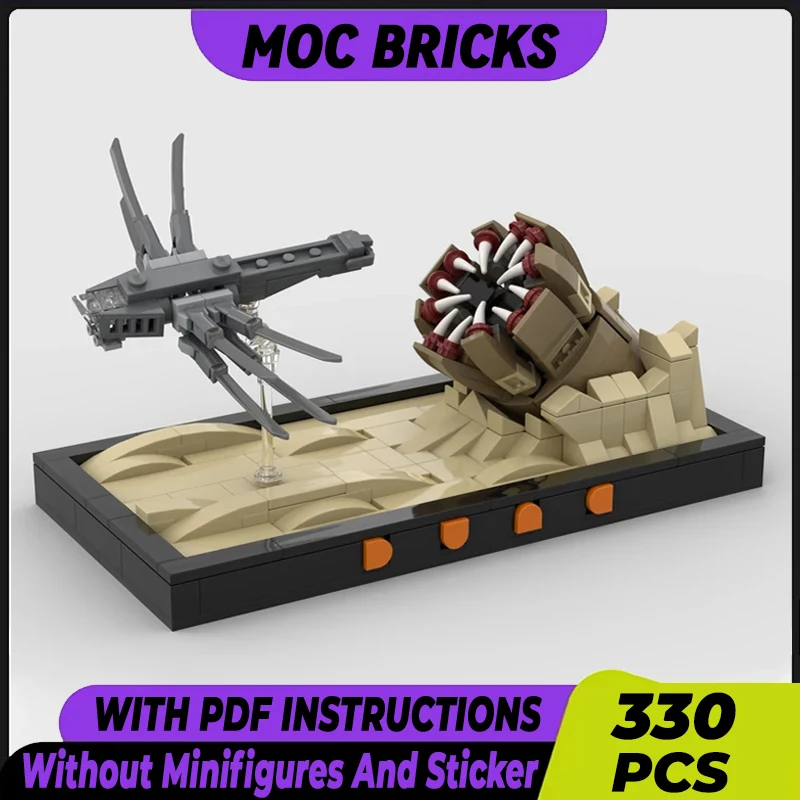 Star Movie Model Moc Building Bricks Dune Sandworm Attack Diorama Technology Modular Blocks Gift Christmas Toy DIY Sets Assembly