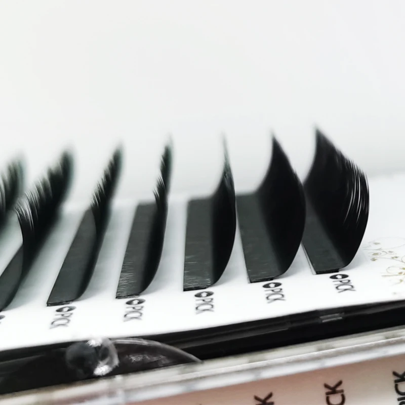 Seamulan Eyelash Extensions Russian Volume Cluster L+/J/B/C/D Lashes Natural Smooth Matte Black Individual False Eyelashes