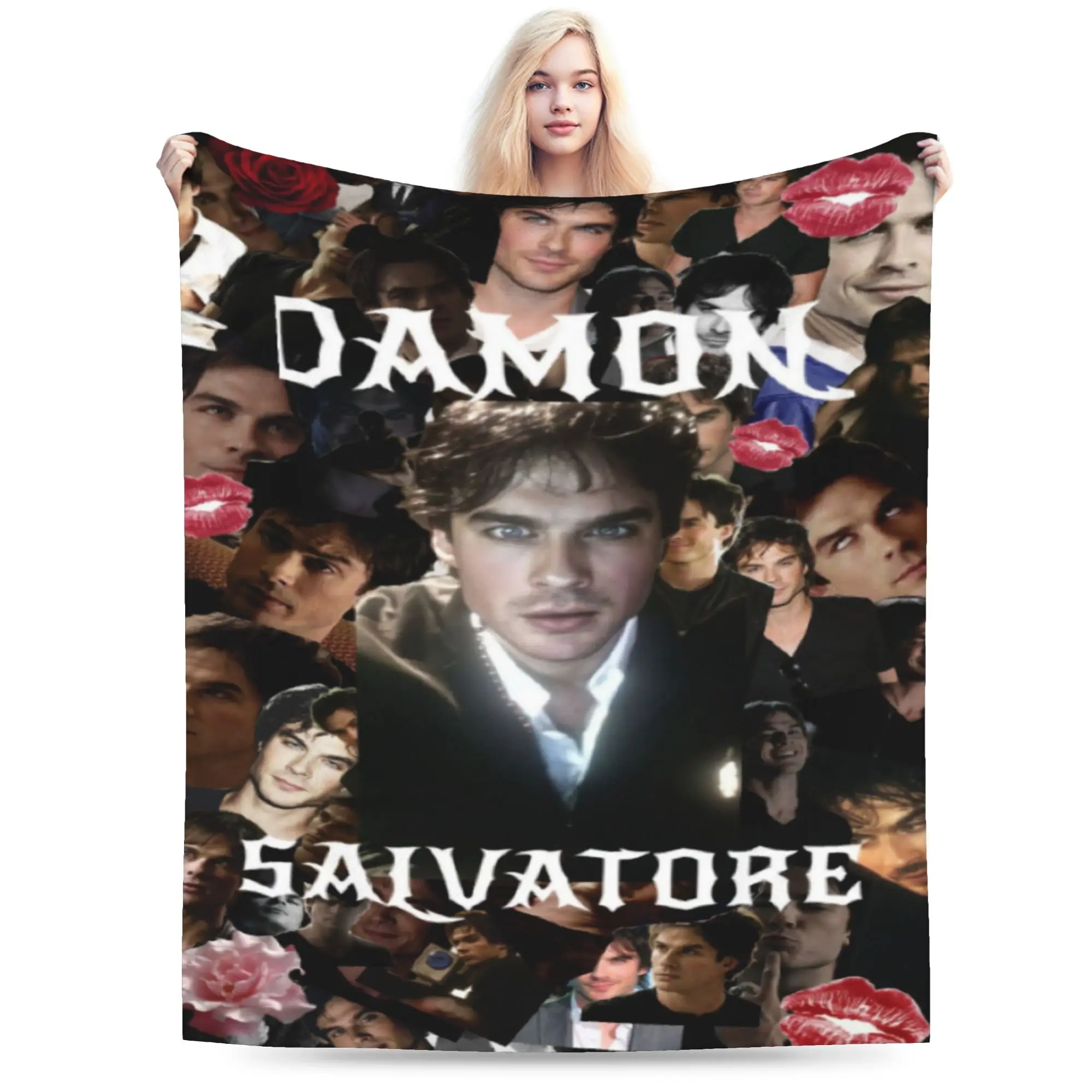 

Новое поступление, одеяло Damon Salvatore, супер мягкое коралловое флисовое плюшевое удобное одеяло, можно стирать в машине