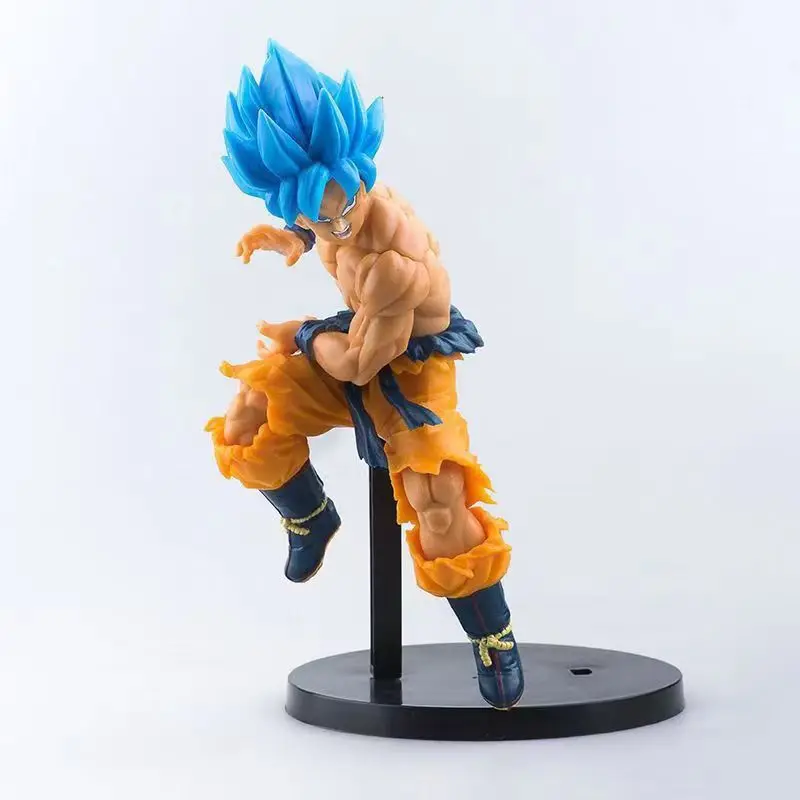 Dragon Ball Figure Toys LC Legend Anime Character Blue Hair Son Goku Blue Hair Vegeta PVC Model Toys Car Decoration Kids Gifts