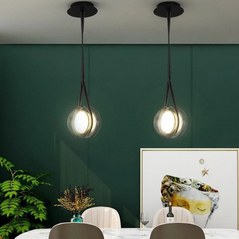 

Danish Creative Glass Ball Pendant Lamp Ceiling Hanging Light Chandelier Kitchen Dining Room