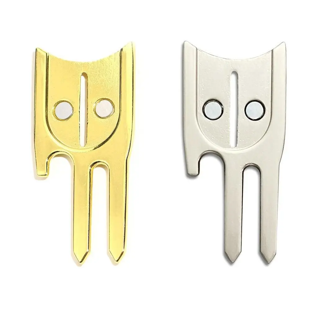 Zinc Alloy 6 in 1 Divot Tool Aim Rust-proof Golf Divot Repair Tool Portable Multi-functional Golf Green Fork Golf Club