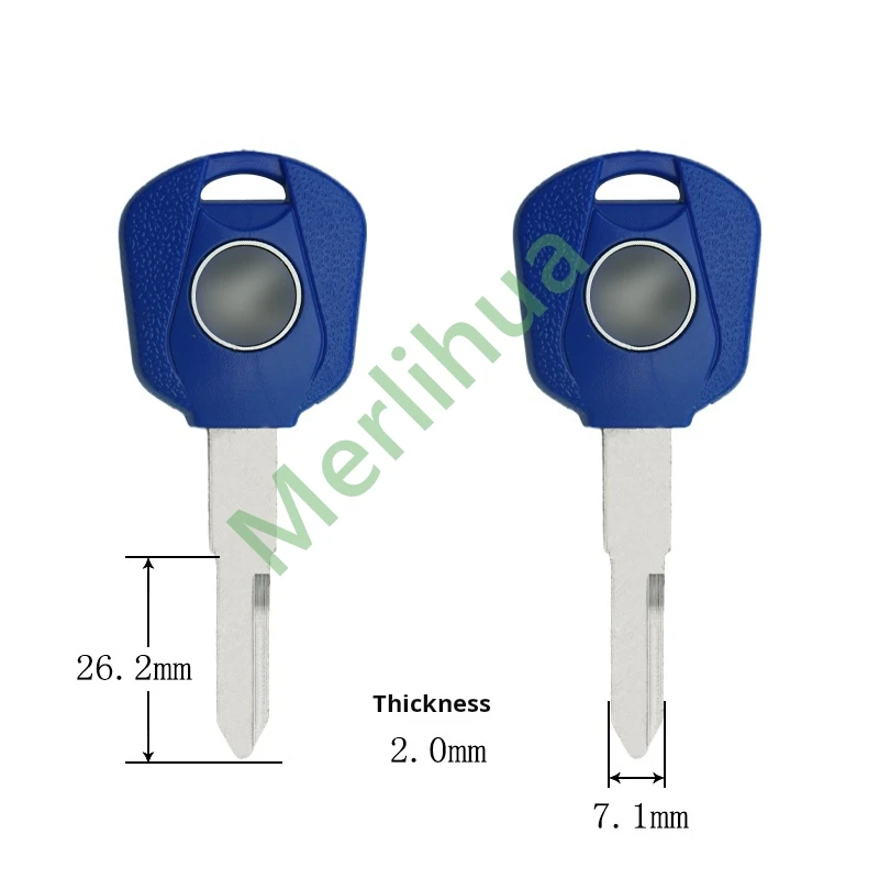 Honda motorcycle key, suitable for: Honda CBR17 22 23 29 VFR30 Sapphire CB400 motorcycle key embryo(Can install chips)