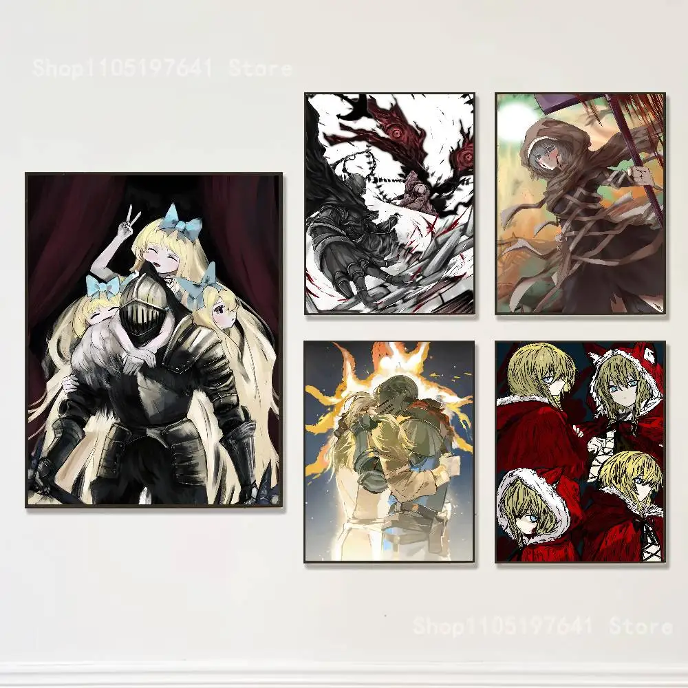 

Game B-Black Souls Anime Poster Prints Wall Art Picture Painting Gift Living Room Restaurant Bar Large Dec Sticker