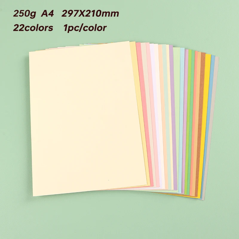 DUOFEN 250g color paper card delicate writable A4 hard paper thick paper for DIY papercraft projects Scrapbook Paper Album