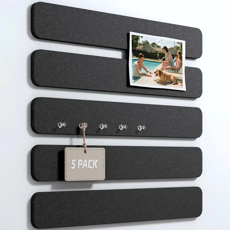 

5pc Self-Adhesive Notice Board Strips For Home Classroom Office Notes Photos Schedules Wall Bulletin Board Home Decoration