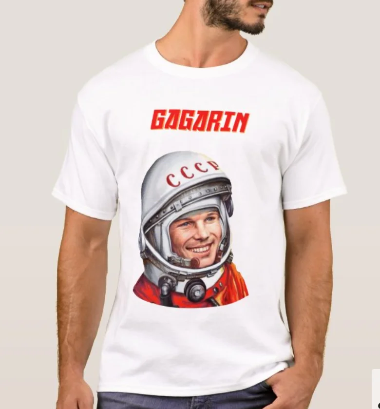 CCCP Soviet cosmonaut Yuri Gagarin T-Shirt. Summer Cotton Short Sleeve O-Neck Mens T Shirt New S-3XL