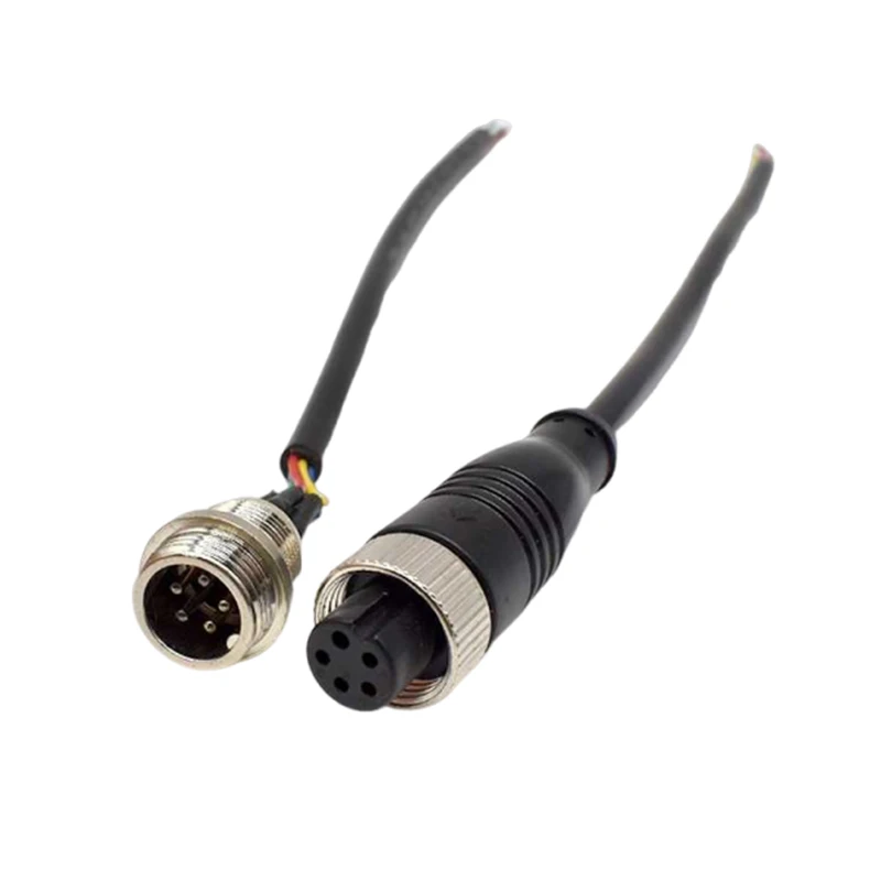 GX12 Connector Injection Molding With Cable 2pin 3pin 5pin 6pin 7pin Aviation Plug Socket M12 Male and Female Extension Cable