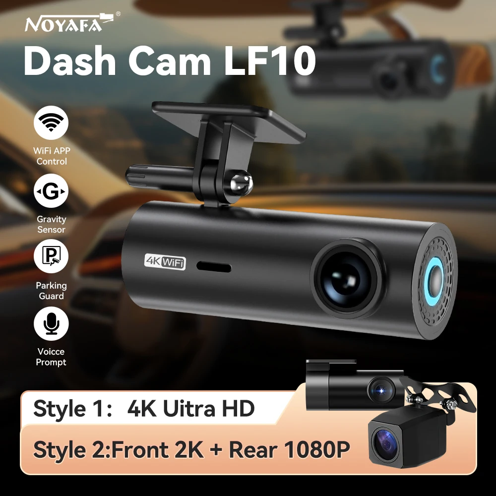 NOYAFA LF10 Dash Cam Dual Lens WiFi Voice Control 170° HD 1080P Car Camera 24H Parking Monitor Vehicle Recorder - Detail 1