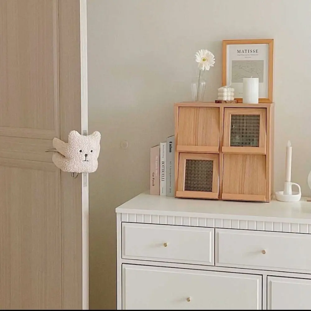 Bear Multipurpose Door Handle Hanger Baby Safety Lock Child Protection Equipment Plush Doll Door Stopper Cabinet Door Clip