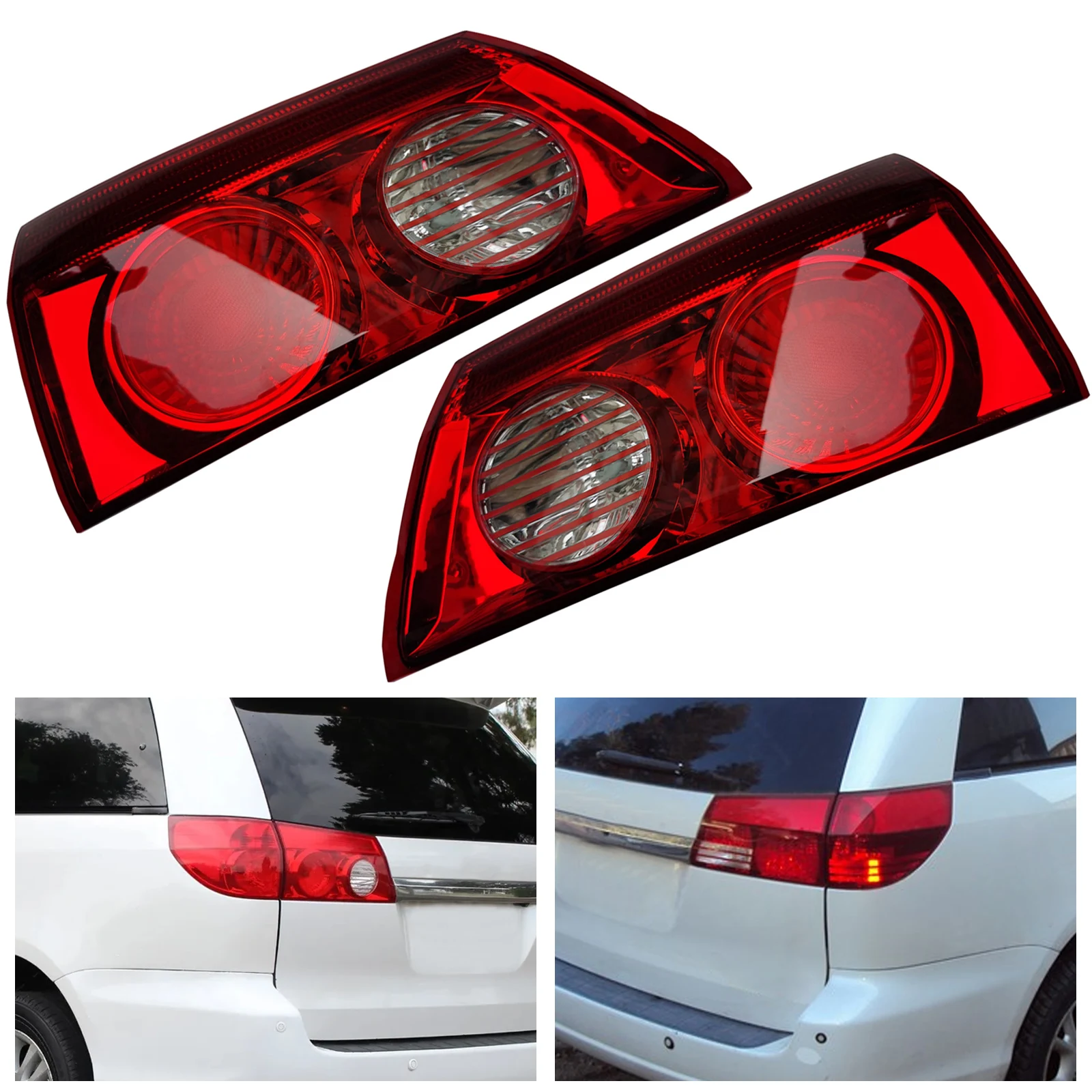 

Right / Left Side Tail Lamp Fit For Toyota Sienna 2006 2007 2008 2009 2010 Inner Tail Light Passenger / Driver Side