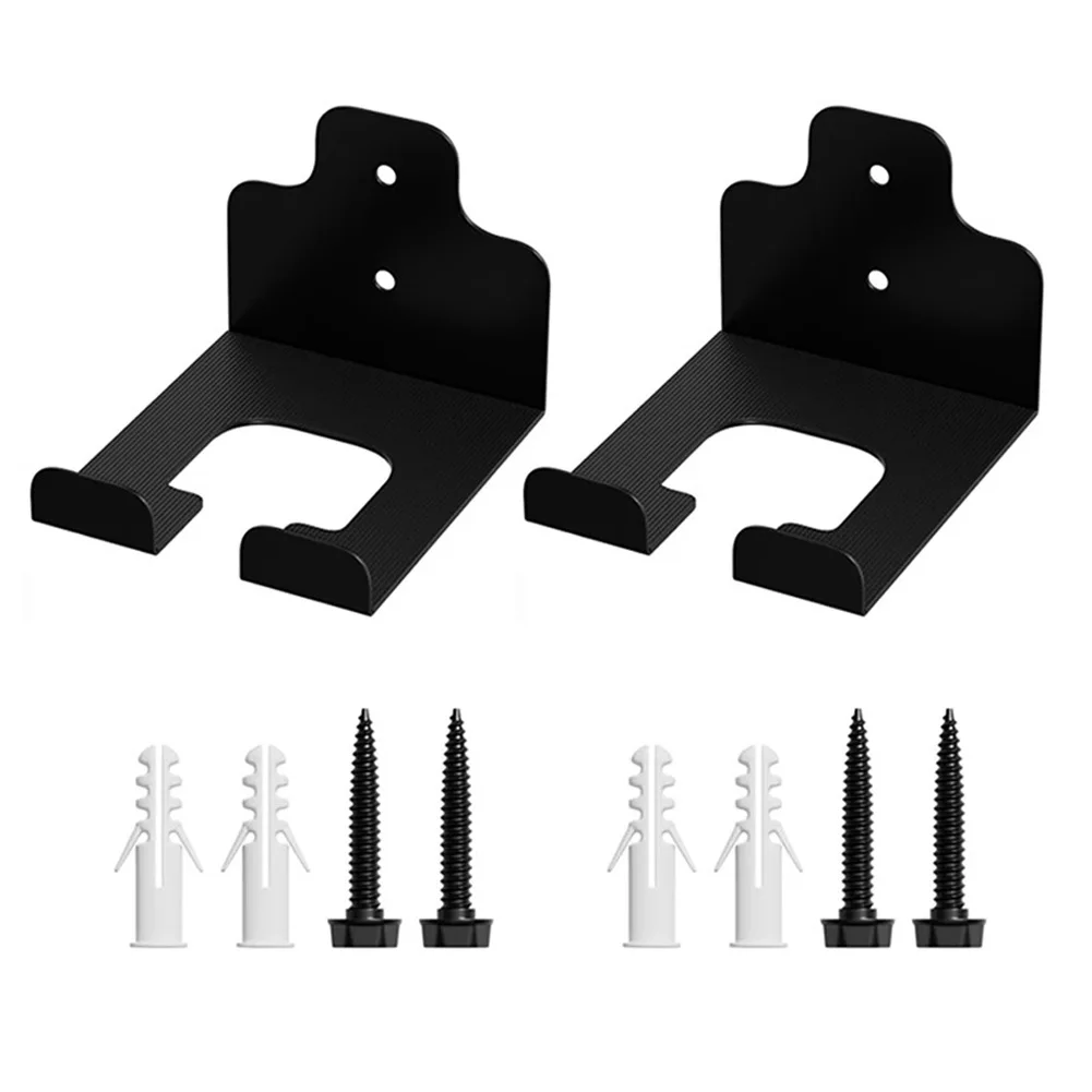 

2pcs Heavy-Duty Steel Wall Mount Trimmer Hanger - Lawn/Garden Tool Organizer Hook With Screws Metal Rack For Garage