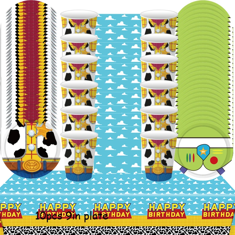 

Cartoon Toy Story Party Supplies Tableware set Toy Story Cup Plate Napkin for Kids Boys Birthday Party Decorations Baby Shower