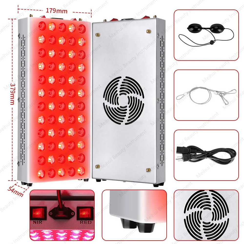 Hot Selling Desktop 60 LED Red Light Treatment Panel Infrared 630nm 660nm 810nm 850nm 300W