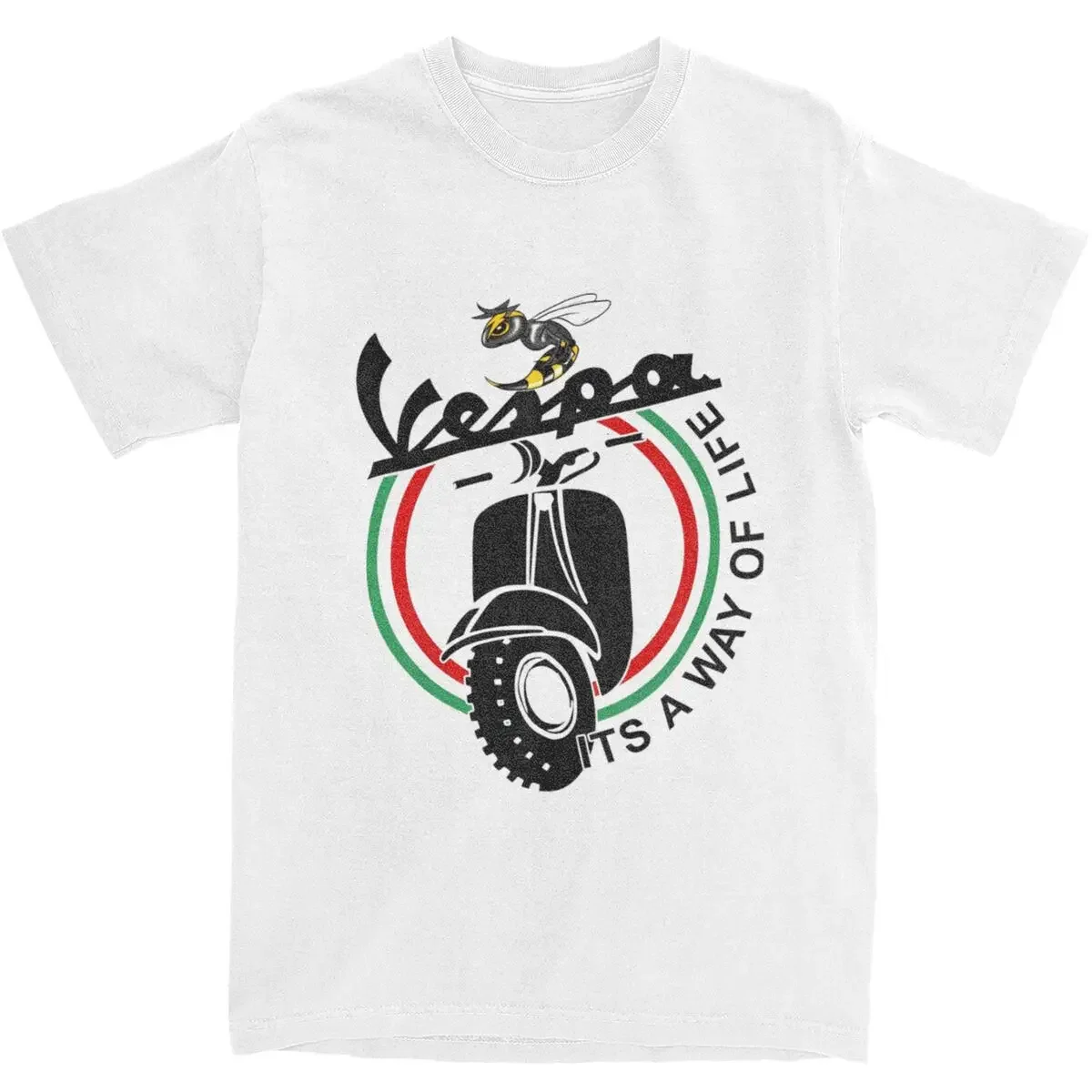 V-Vespas Motorbike Logo T Shirt Harajuku T-Shirts Short-Sleeved Y2K Retro Tshirt Summer Cotton O Neck 4XL 5XL 6XL Top Tees