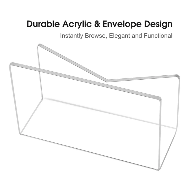 

A13E-Acrylic Mail Holder Mail Organizer Countertop,Letter Holder For Desk Envelope Holder Mail Sorter Stand For Home Office