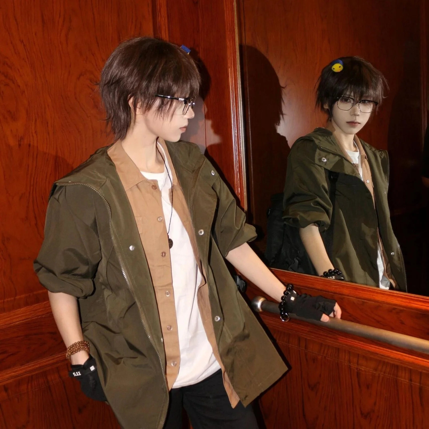 

Loose Men's Workwear Jaet American Sle Spring Autumn Windbreaker Coat Casual Long Sve Hooded Jaet for Men