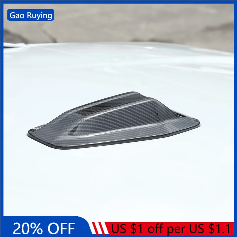 

Gao Ruying For BMW 4 Series I4 G26 2022-2025 ABS Carbon Fiber Car Roof Shark Fin Antenna Cover Trim Sticker Car Accessories