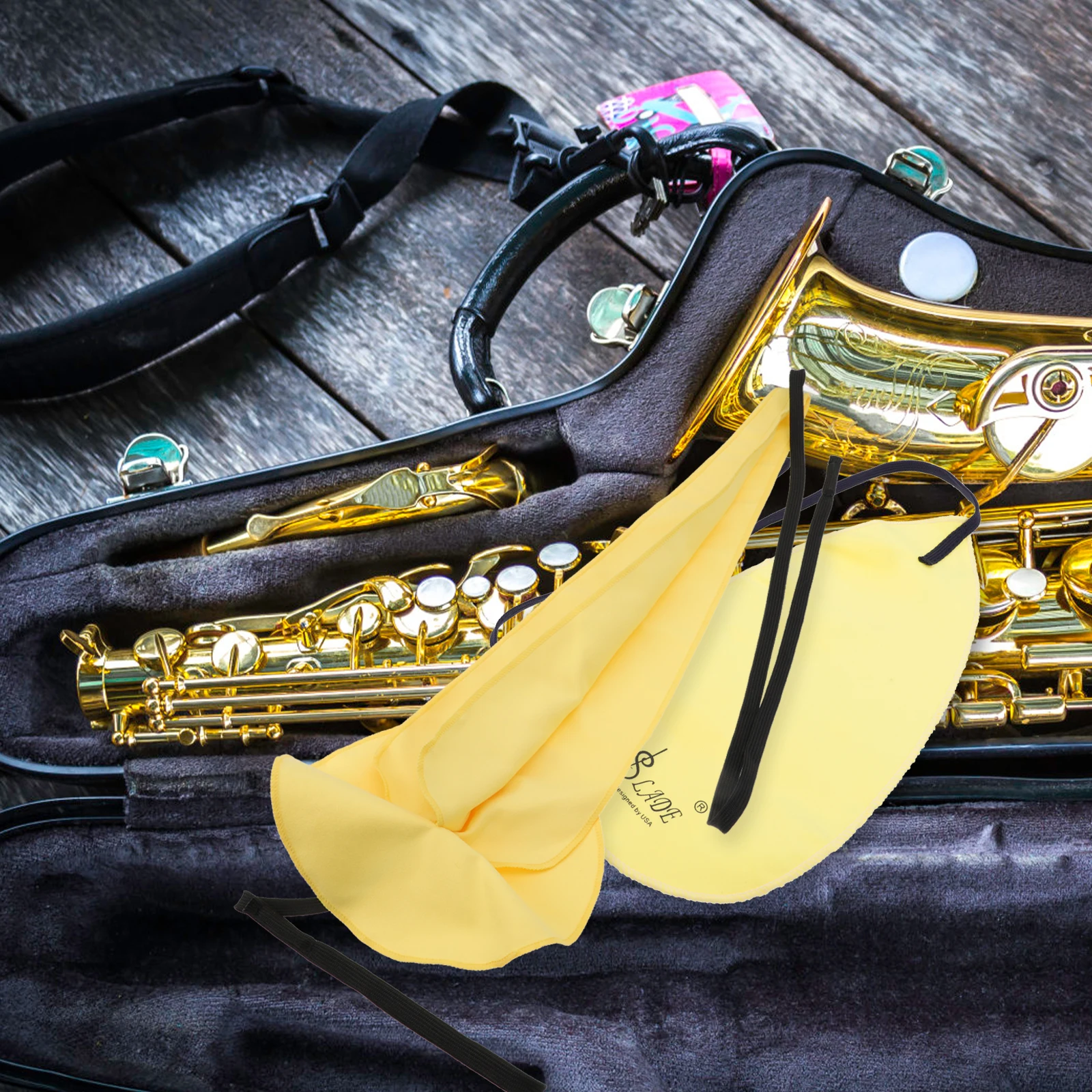 

1set Sax Kit Reusable No Hair Loss Cleaning Cloth For Sax Dust Removal Cloth Mouthpiece Brush For Instruments Accessories