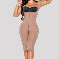 Fajas Colombianas High Compression Body Shaper with Long Pants Tummy Control Post Surgery Leggings Fitness Slimming Shapewear