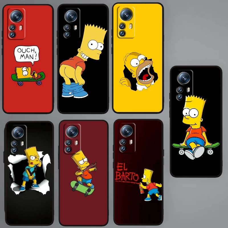

The Simpsons Popular Cartoon For Xiaomi Mi 14 13T 13 12T 12 11T 11i 11 10T 10 Pro Lite Ultra 5G Black Soft Phone Case