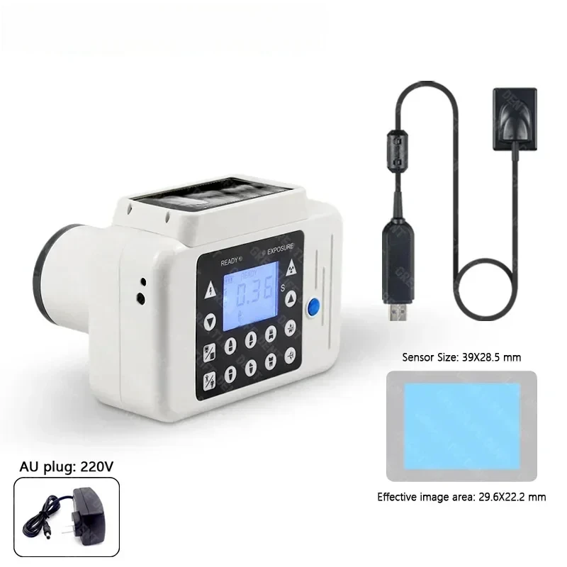 US MX EU GCC Lagerbestand Tragbares Dental-Röntgengerät mit integriertem Display-Sensor, digitalem HD-Bild und Veterinärfunktion