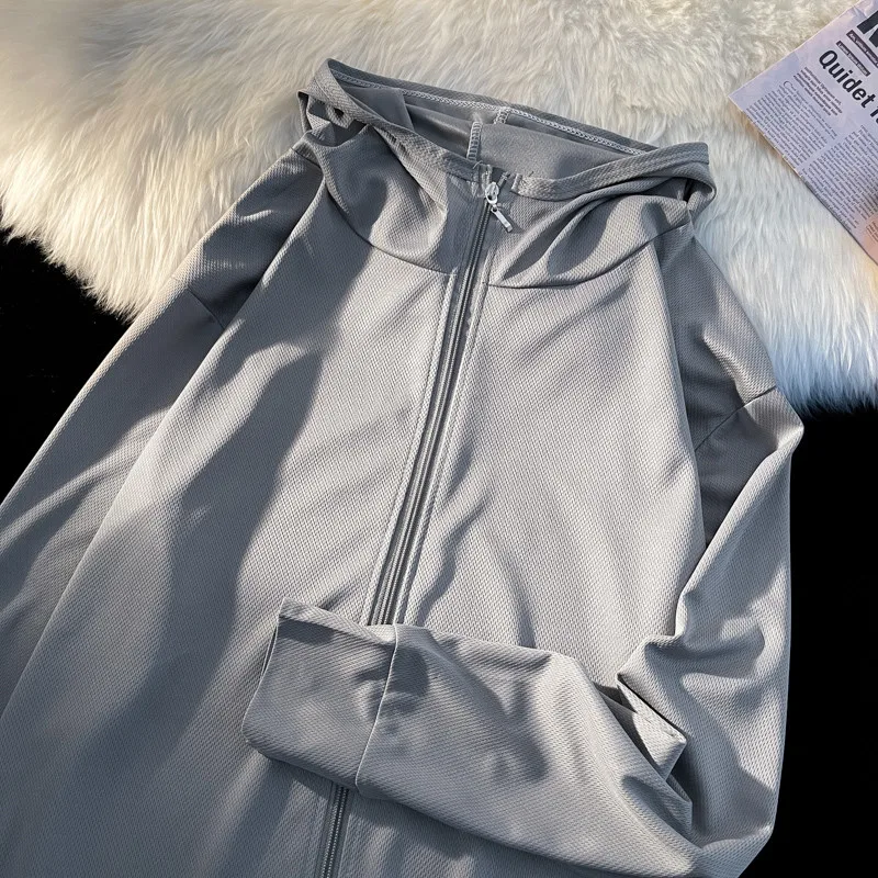 

Мужская модная свободная куртка для активного отдыха с защитой от солнца, с капюшоном, дышащая, быстросохнущая, повседневная, из полиэстера