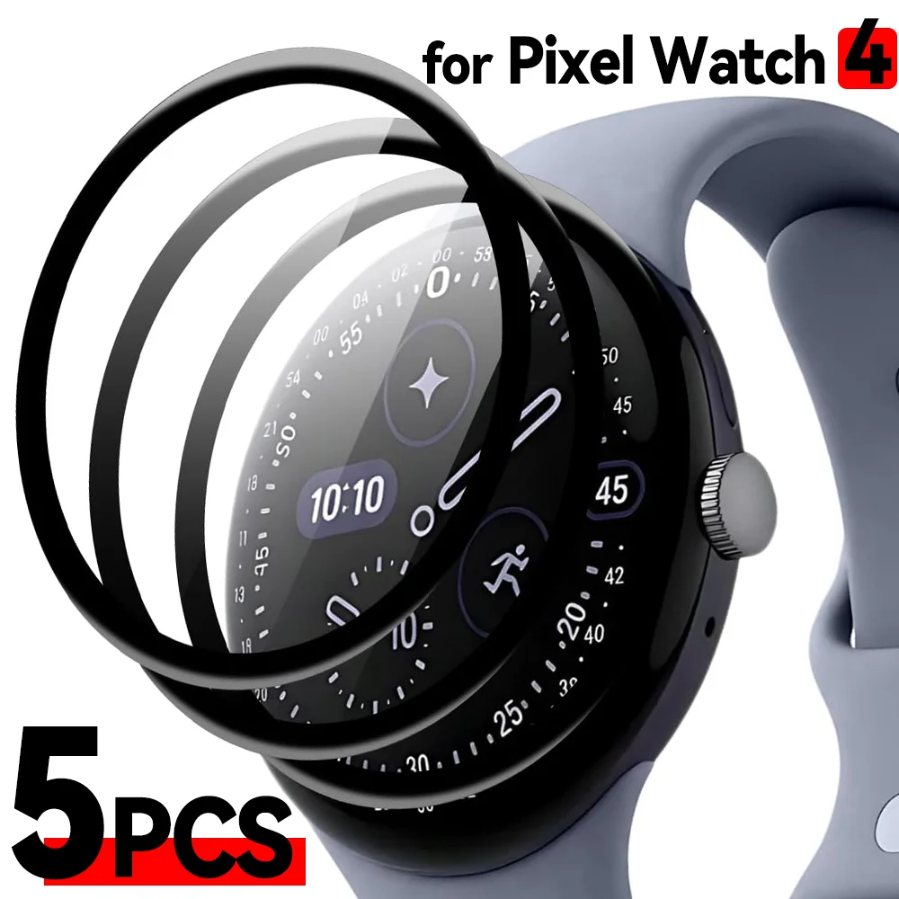 5-1pcs Watch Screen Protector for Google Pixel Watch 4 41mm 45mm PMMA Composite Films Not Glass Anti-Scratch Protective Film