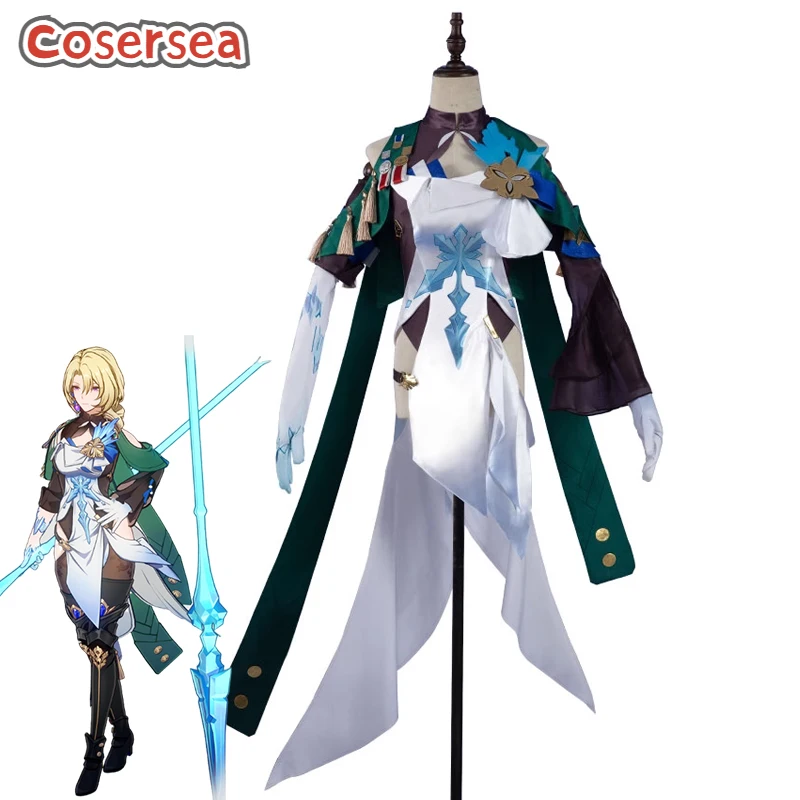 

Cosersea Cocolia Cosplay Costume Game Honkai Star Rail Koski Cocolia Rand Women Ice and Snow Dress Role Play Outfit Fullset